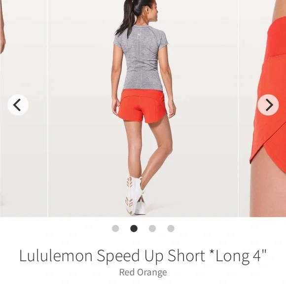 Lululemon speed up Shorts - Red Orange (6tall) - Picture 2 of 8